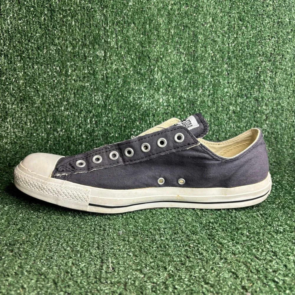 Converse Chuck Taylor All Star Low Slip On Washed Black Canvas Sneakers Mens 13 - Picture 7 of 12